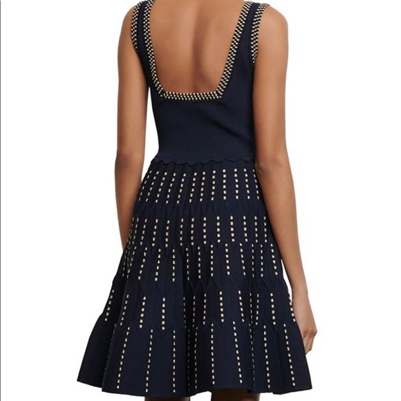 SANDRO PARIS Jasmine Stretch-ponté Mini Dress - Picture 2 of 16